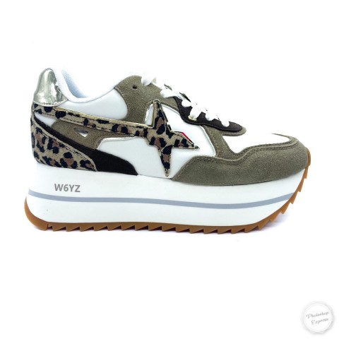 Sneaker bianca maculata donna W6YZ