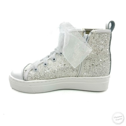 Sneaker glitter alta lilla bambina Panyno Panyno In Evidenza Bambino