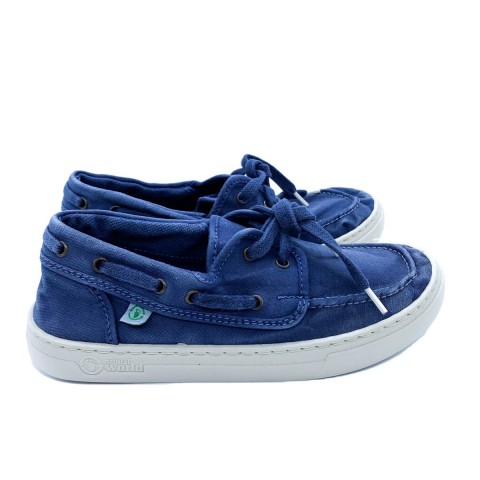 Scarpa blu bambino in cotone Natural world