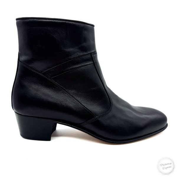 Stivaletto con tacco uomo nero Andrea Shoes