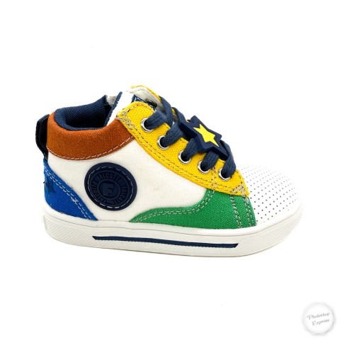 Sneaker bianca multicolor bambino Falcotto