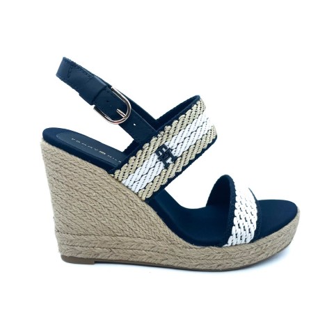 Sandalo blu zeppa donna Tommy Hilfiger